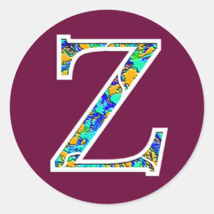 Adesivo Redondo Zz iluminou o monograma