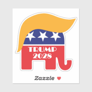 Adesivo Reeleger o Presidente Trump 2028 3º Mandato