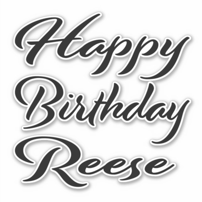 Adesivo Reese Name Vorname black Sticker Geburtstag (Frente)
