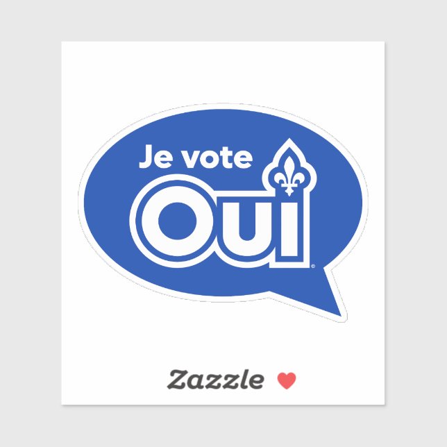Adesivo Référendum OUI-Québec (Folha)