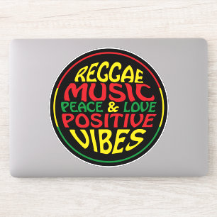 Adesivo Reggae Music com afirmações e citações positivas
