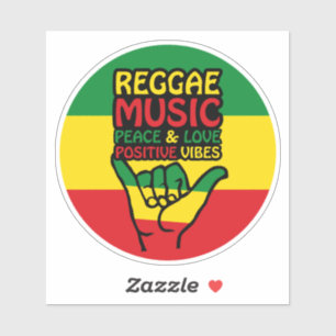 Adesivo Reggae Shaka Hand with positive quotes