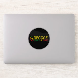 Adesivo Reggage art com palavras positivas Peace and Love