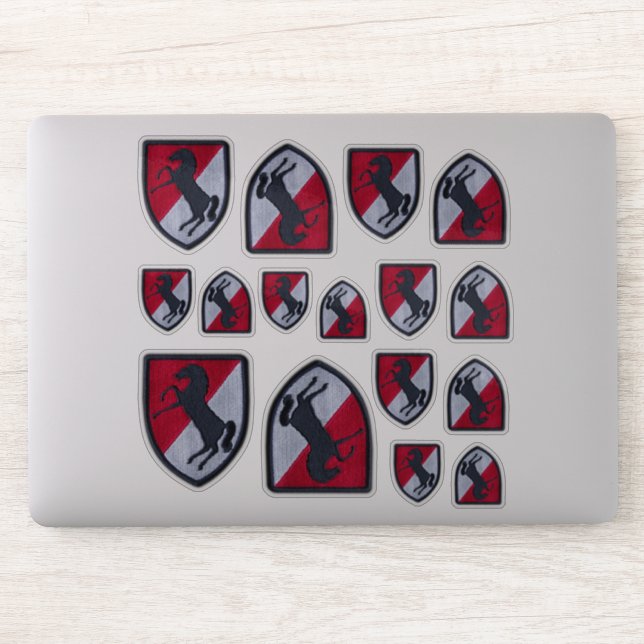 Adesivo Regimento de Cavalaria Amorada de 11 Fort Meade Co (Computador)