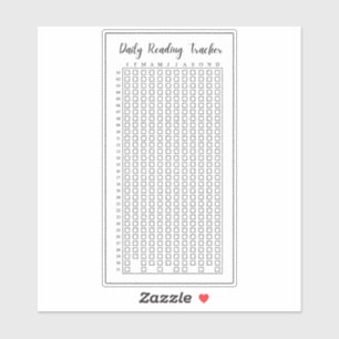 Adesivo Registro de Leitura Diária do Controlador de Hábit