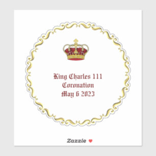 Adesivo Rei Charles 111 Coronação maio 6 2023