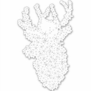 Adesivo Reindeer Stars Natal