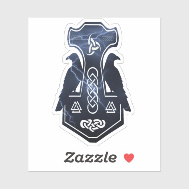 Adesivo Relâmpago do martelo de Thor (Folha)