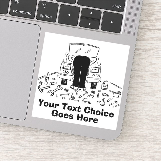 Adesivo Reparações de automóveis e manutenção de veículos (Detalhe)