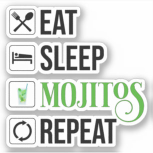 Adesivo Repetir Mojitos de Sono