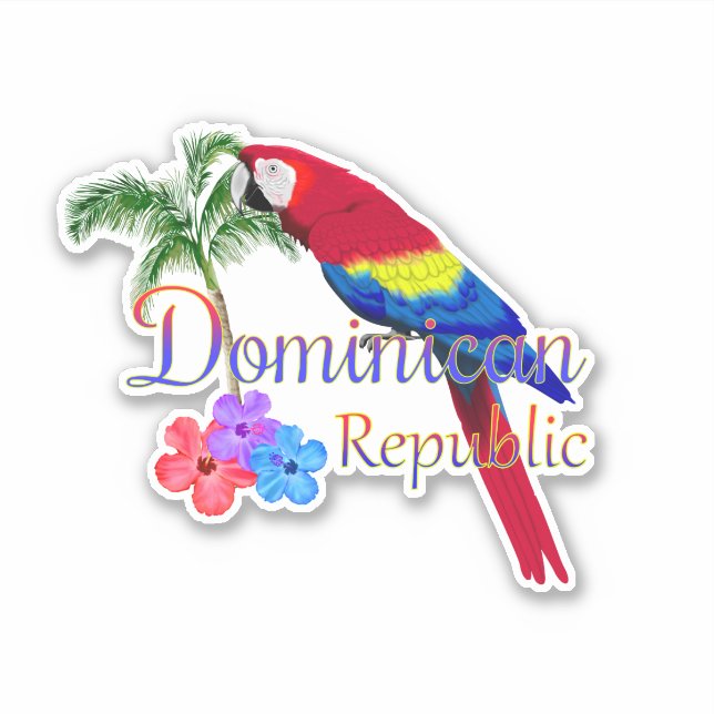 Adesivo República Dominicana Tropical (Frente)