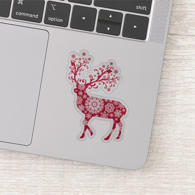 Adesivo Rés de Natal ornamentais com flocos de neve (Detalhe)