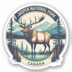 Adesivo reservas do parque nacional Jasper Canadá
