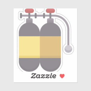 Adesivo Reservatório de oxigênio - tanque de mergulho