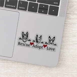 Adesivo Resgate Adote Amor Vinil Personalizado
