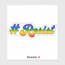 Resistir a Hashtag com fundo arco-íris