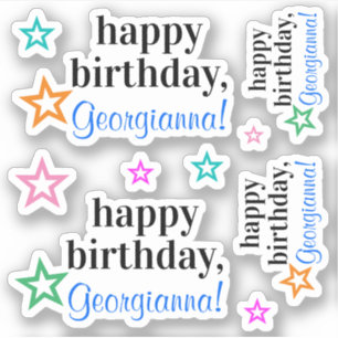 Adesivo Respeitável "feliz aniversário" + Forma de Contorn