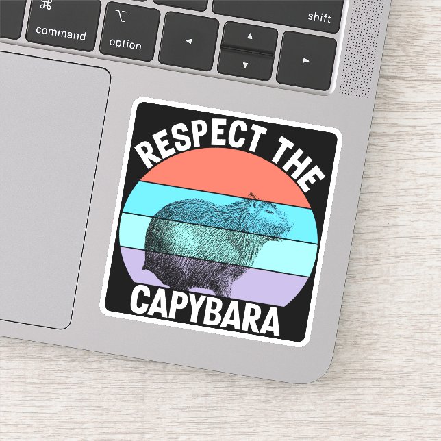 Adesivo Respeite A Camiseta Capybara Funny Capybara Lover (Detalhe)