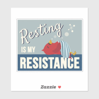 Adesivo Resting is My Resistance Compact Rectangle