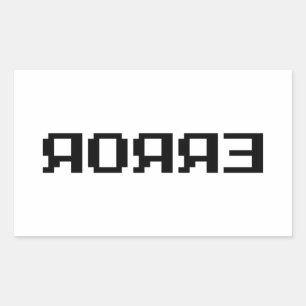 Adesivo Retangular Я OЯ Я Eixo   ERRO