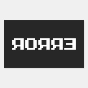 Adesivo Retangular Я OЯ Я Eixo   ERRO