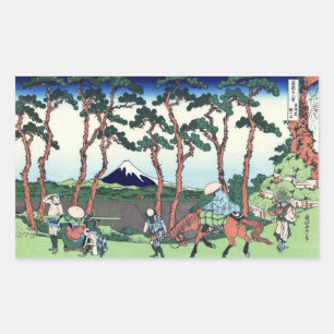 Adesivo Retangular 東海道保土ケ谷, opinião Monte Fuji do 北