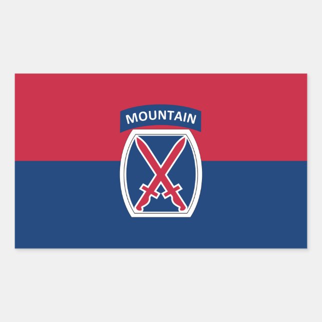 Adesivo Retangular 10ª Divisão de Montanha (Frente)