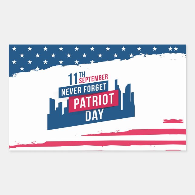 Adesivo Retangular 11 de setembro, Sticker (Frente)