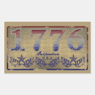 Adesivo Retangular 1776 Independência