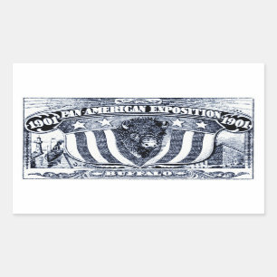 Adesivo Retangular 1901 exposições pan-americanos