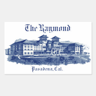 Adesivo Retangular 1901 Raymond Hotel Pasadena Califórnia