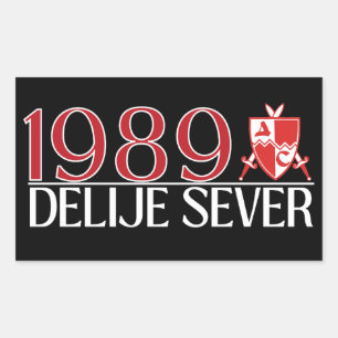 Adesivo Retangular 1989 Delije Sever