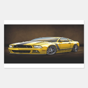 Adesivo Retangular 2014 Yellow Boss 302