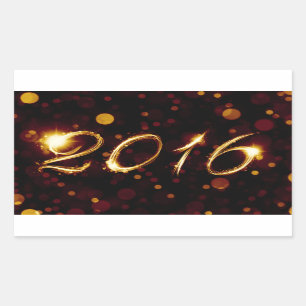 Adesivo Retangular 2016 (luzes bokeh)