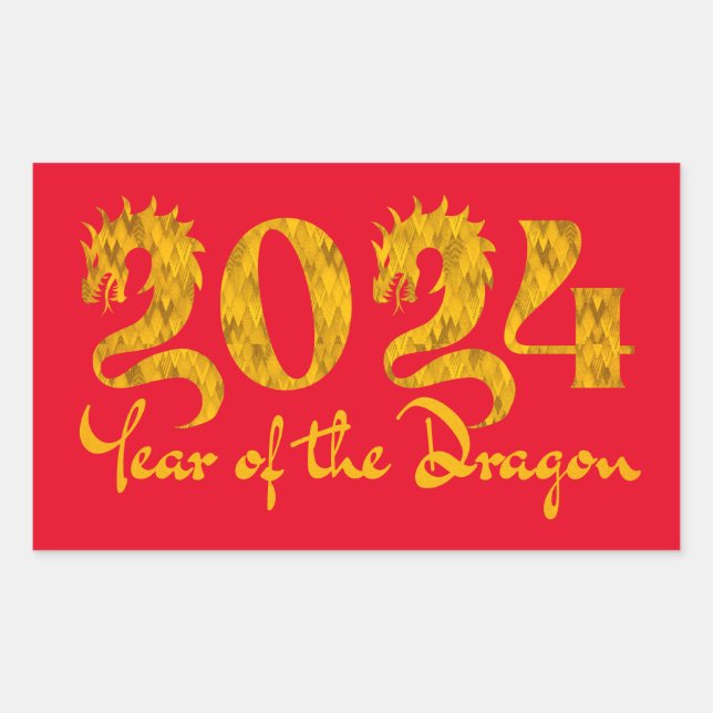 ADESIVO RETANGULAR 2024 ANO DO DRAGÃO OURO (Frente)