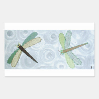 Adesivo Retangular 2 Dragonflies #1