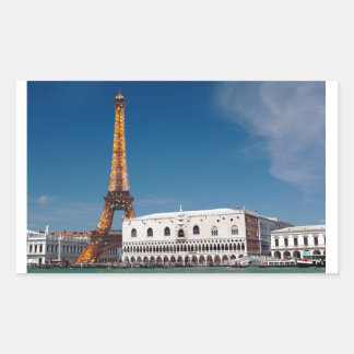 Adesivo Retangular 2 para 1 Veneza e Paris - Mundo Misto