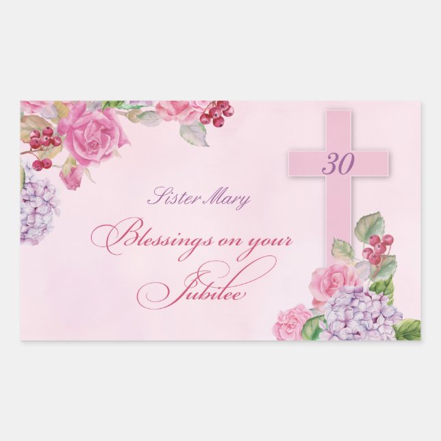 Adesivo Retangular 30 do Aniversário da Vida Religiosa (Frente)