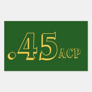 Adesivo Retangular .45 Acp Ammo Sticker