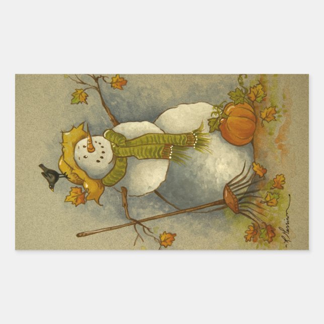 Adesivo Retangular 4878 Colheita de Autocolantes (Frente)