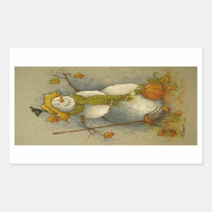 Adesivo Retangular 4878 Colheita de Autocolantes