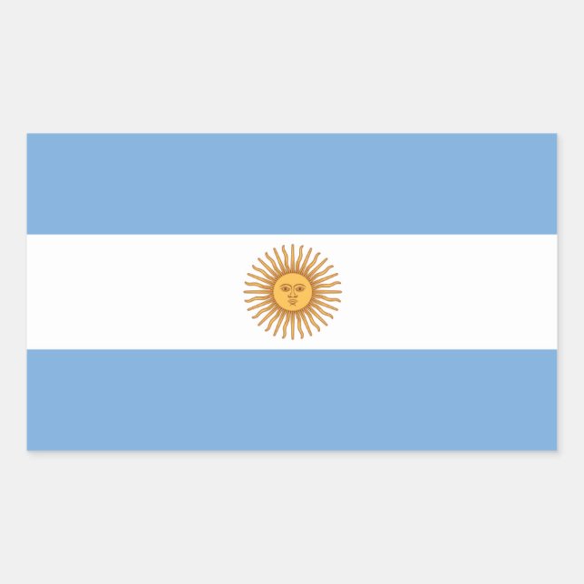 Adesivo Retangular 4 Bandeira Nacional Argentina (Frente)
