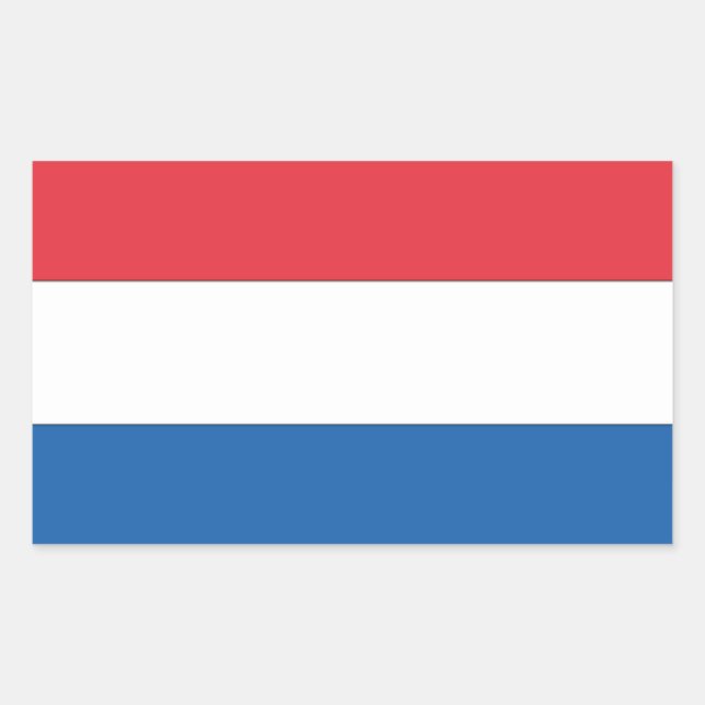 Adesivo Retangular 4 Bandeira Nacional dos Países Baixos (Frente)