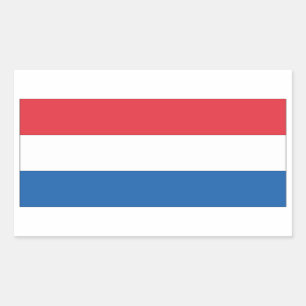 Adesivo Retangular 4 Bandeira Nacional dos Países Baixos