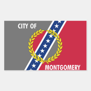 Adesivo Retangular 4 Flag of Montgomery, Alabama