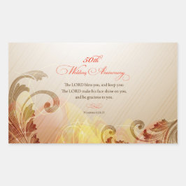 Adesivo Retangular 50º aniversário de casamento, Lord Bless e Keep