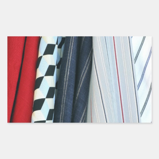 Adesivo Retangular 5 Tecidos Com Padrões Geométricos (Frente)