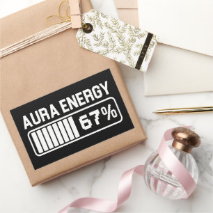 Adesivo Retangular 67 Meme Aura Energy engraçado em 67, 67, 7 Memes G