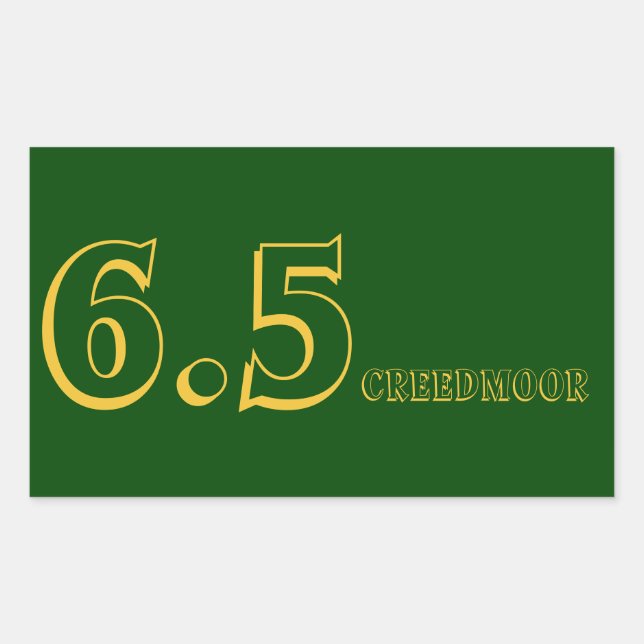 Adesivo Retangular 6.5 Creedmoor Ammo Sticker (Frente)