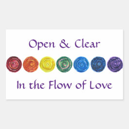 Adesivo Retangular 7 Chakras #2 Colunas do Arco-Íris